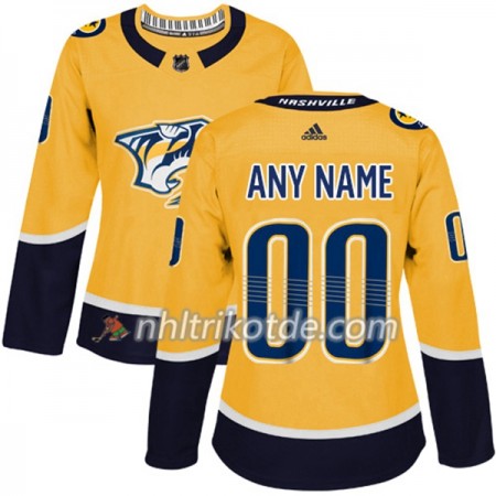 Nashville Predators Trikot Custom Adidas 2017-2018 Gold Authentic - Dame